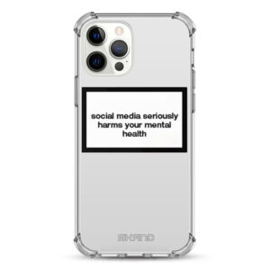 Social media seriously harms your mental health phone case