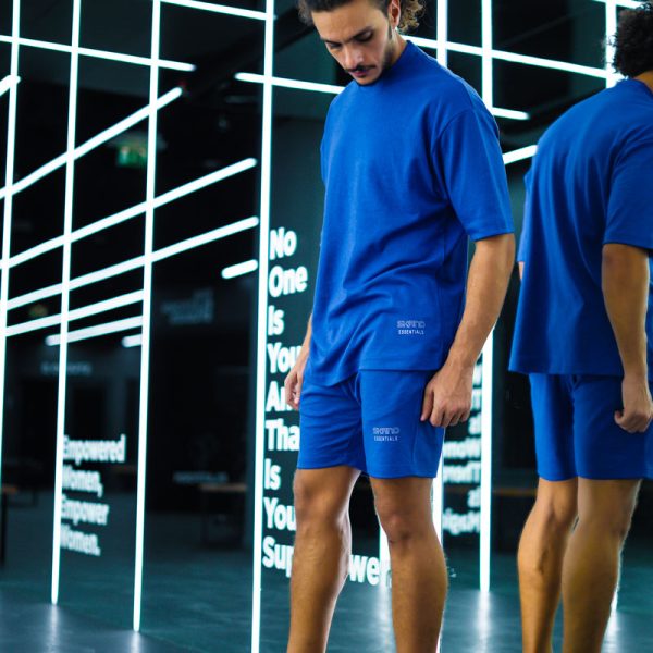 Oversized Shirt And Shorts Set - Royal Blue