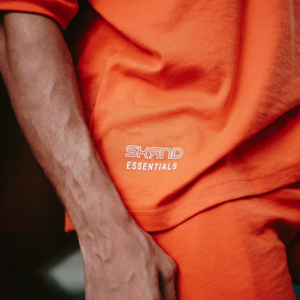 Oversized Shirt And Shorts Set - Tangerine Orange
